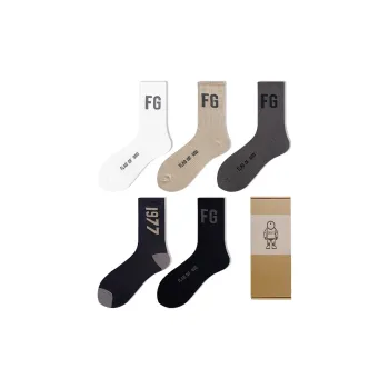 COTTON CHEESE Mid-Calf Socks Men's 5 Pack
