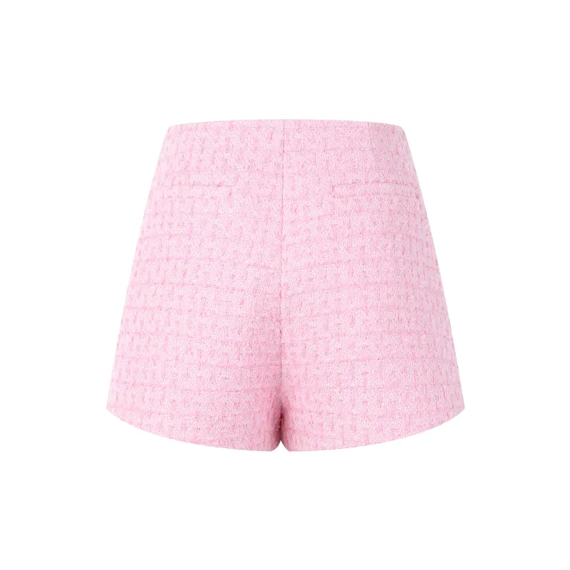 Three Quarters Casual Shorts Women's Pink-1