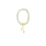 Hetian Jade Six-Character Mantra Lotus Pod Gold Bracelet-Large