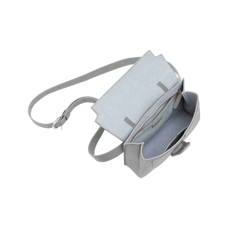 SENREVE Cow Leather One Shoulder Crossbody Fanny Pack Regular Women's Gale Gray-1