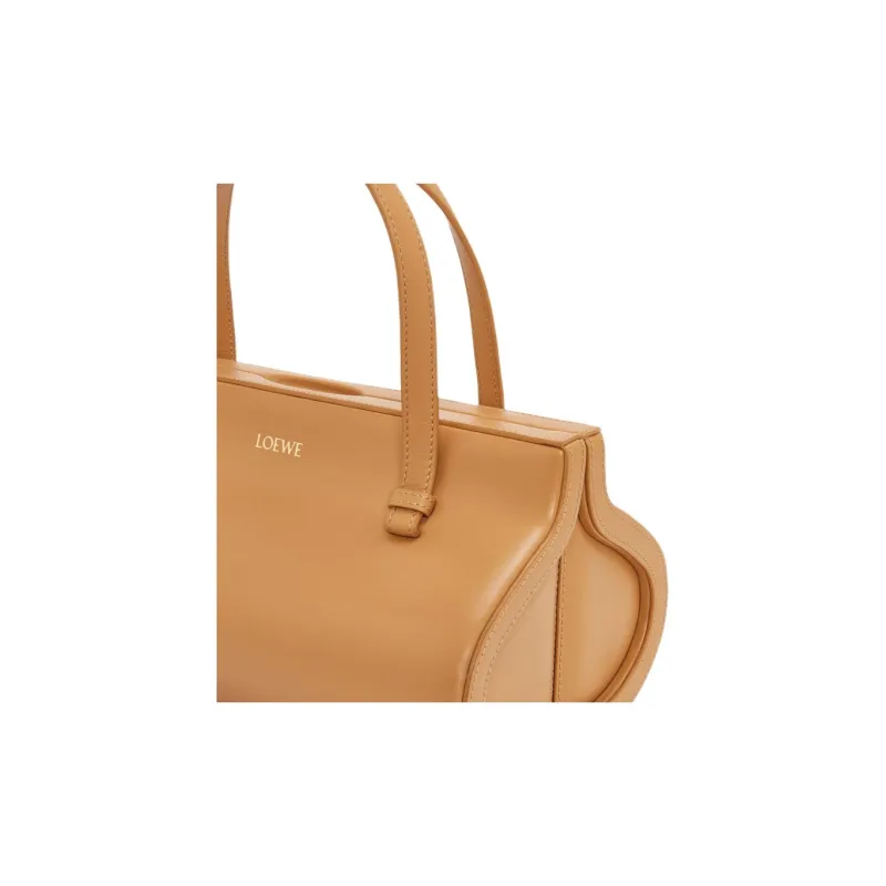 LOEWE Silk Calfskin Shoulder Bag, Crossbody Bag, Handbag Small Size Women's Warm Desert-8