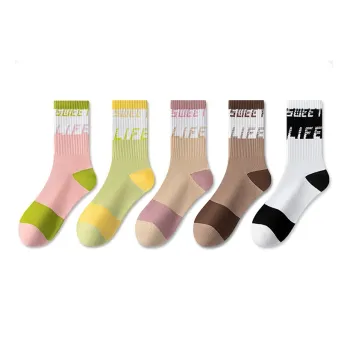 Taste The Color Knee High Socks Women's 5 Pack