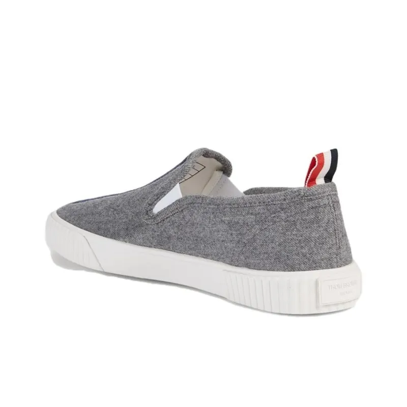 THOM BROWNE· Breathable And Lightweight Low Top Canvas Shoes Men's Gray-3