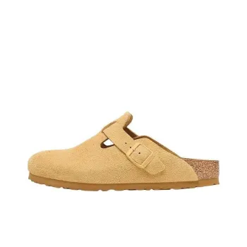 Birkenstock Boston Suede Leather Narrow 'Latte Cream' Women's