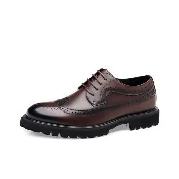 Help Dress Shoes Men Low Top Black, Brown