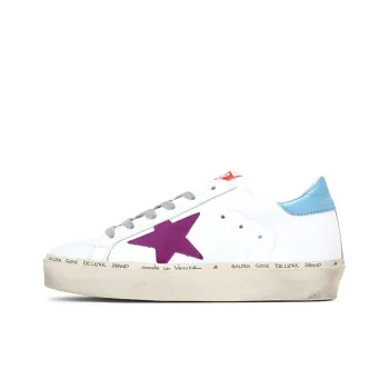Golden Goose Hi Star Skateboard Shoes Women's Low-Top White/Blue