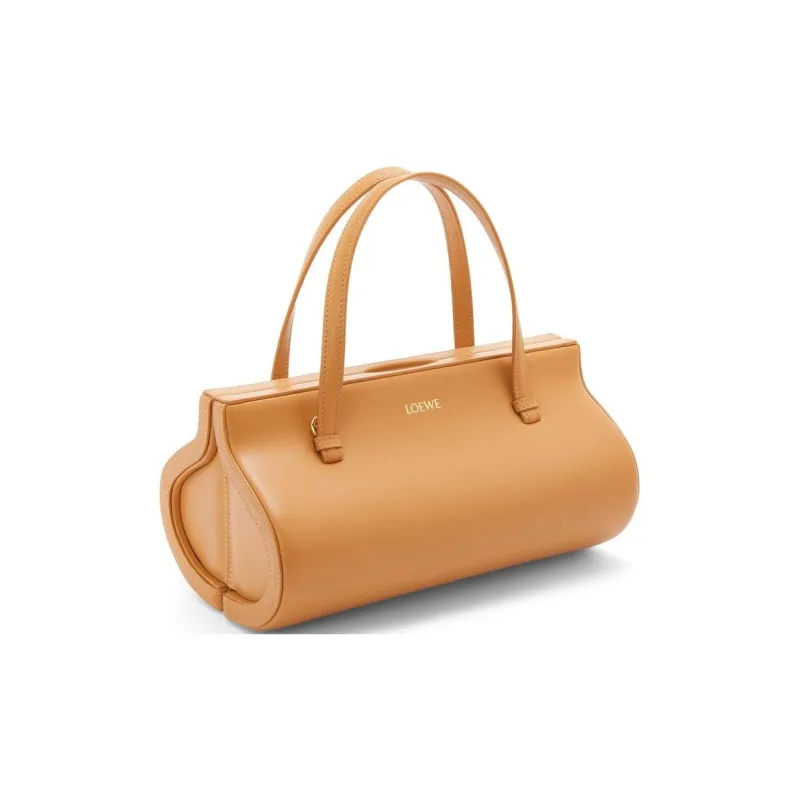 LOEWE Silk Calfskin Shoulder Bag, Crossbody Bag, Handbag Small Size Women's Warm Desert-3