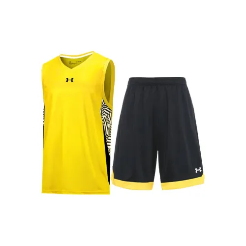 Under Armour Basketball Suits Men Yellow+Black