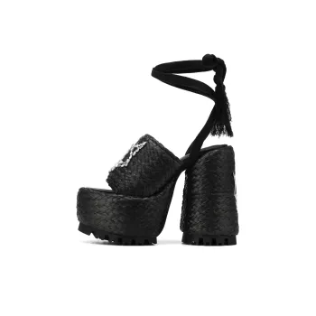Naked Wolfe Beach Strap Sandals 14.5cm Women's Black