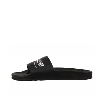 Balenciaga Wave Logo Slippers Sandals Black Women's