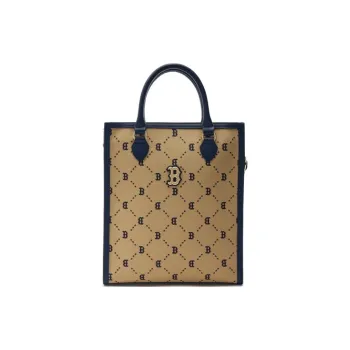 MLB PVC Tote Bag Shopping Bag Shoulder Bag Crossbody Bag Handbag Medium Size Unisex Khaki