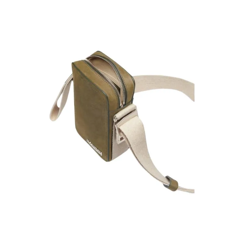 Jacquemus Grained Leather Crossbody Bag Dark Khaki-4