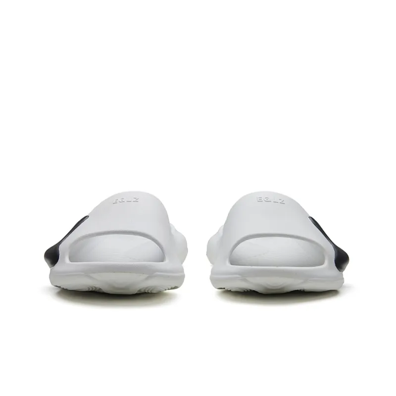 EQLZ EQUALIZER Oasis Quiet Abrasion Resistant Slide Slippers Unisex White Black-4
