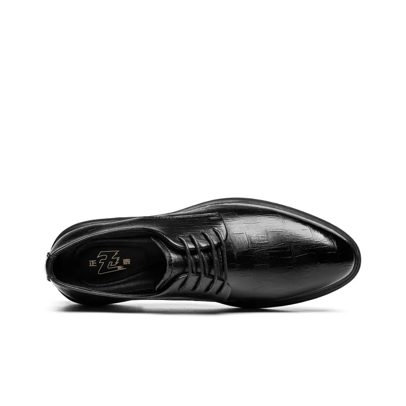 CHINT Dress Shoes Men Low Top Black-2