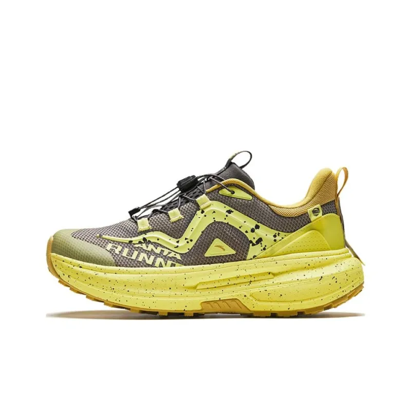 Anta Low-Top Running Shoes Men's Gray Yellow-0