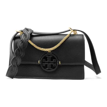 TORY BURCH Miller Leather Crossbody Bag Shoulder Bag Small Size Women's Black