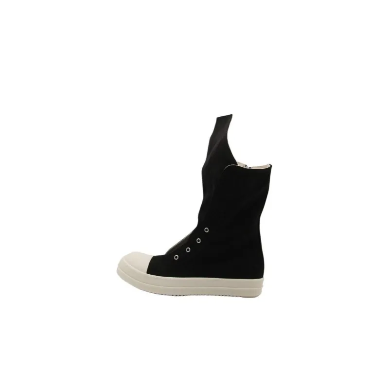 Rick Owens DRKSHDW Eyelet-detailing Cotton Sneakers-0