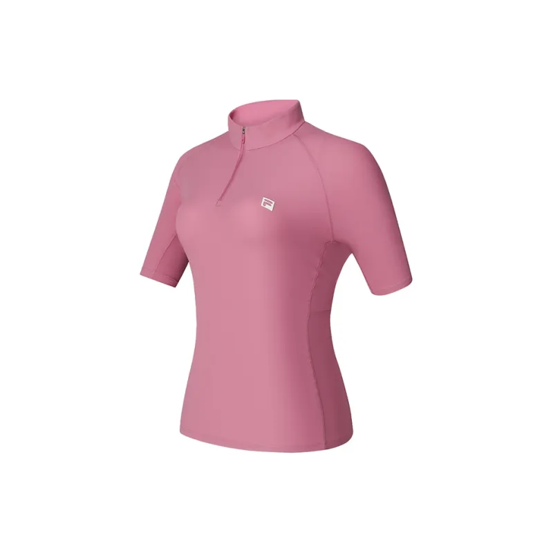 FILA Raglan Sleeve T Shirt Women's Spring Plum Red-1