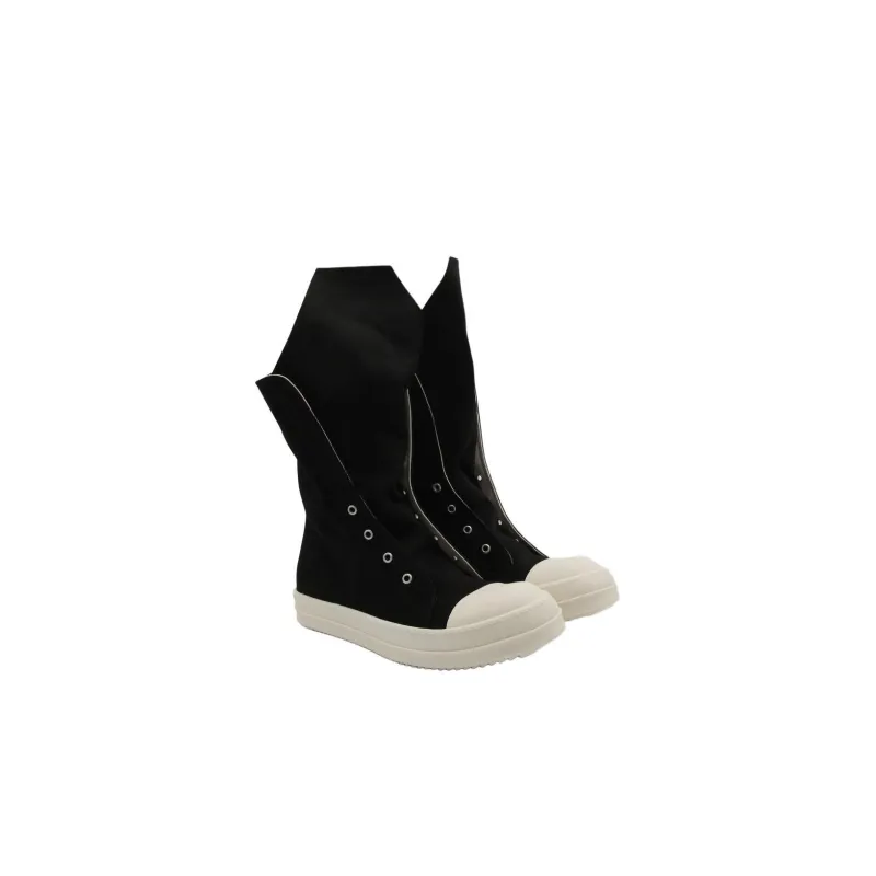 Rick Owens DRKSHDW Eyelet-detailing Cotton Sneakers-2