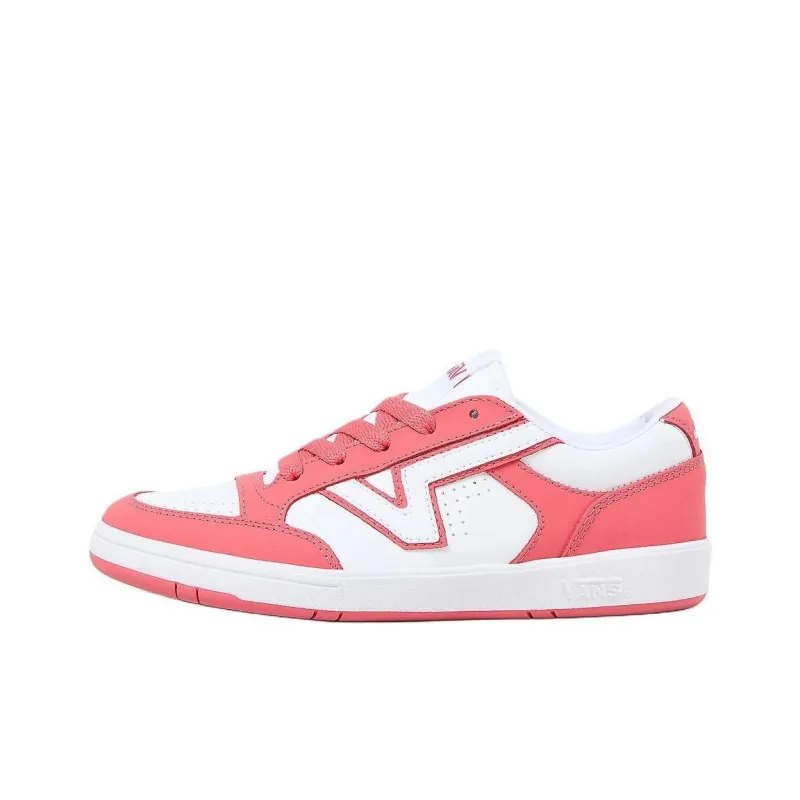 Vans Lowland Comfycush Slip Resistant Shock Absorbers Low Top Skateboard Shoes Unisex Pink White-0