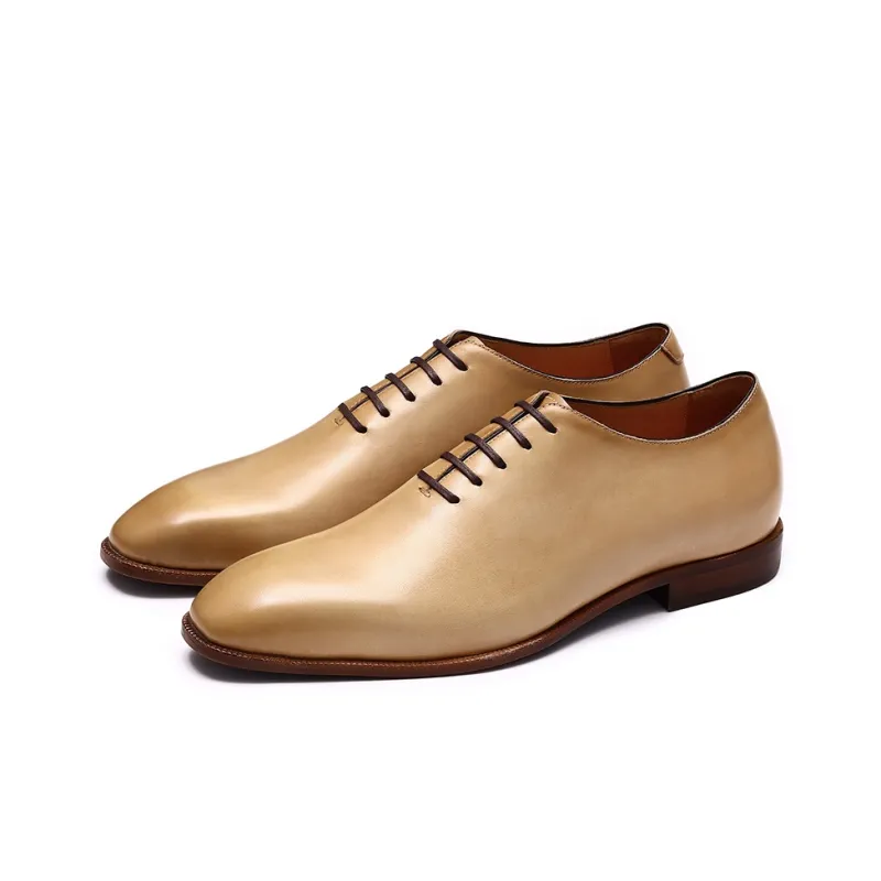 ASTON M.JAZZ Dress Shoes Men Low Top Earth Yellow/Light Green-2