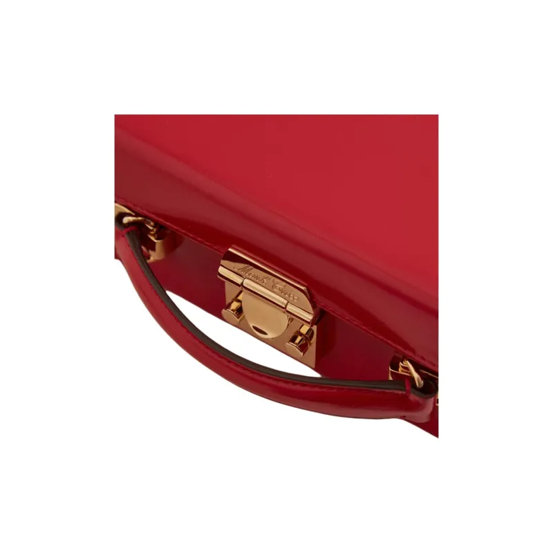 MARK CROSS Calfskin Handbag Shoulder Bag Crossbody Bag Women's Red-3