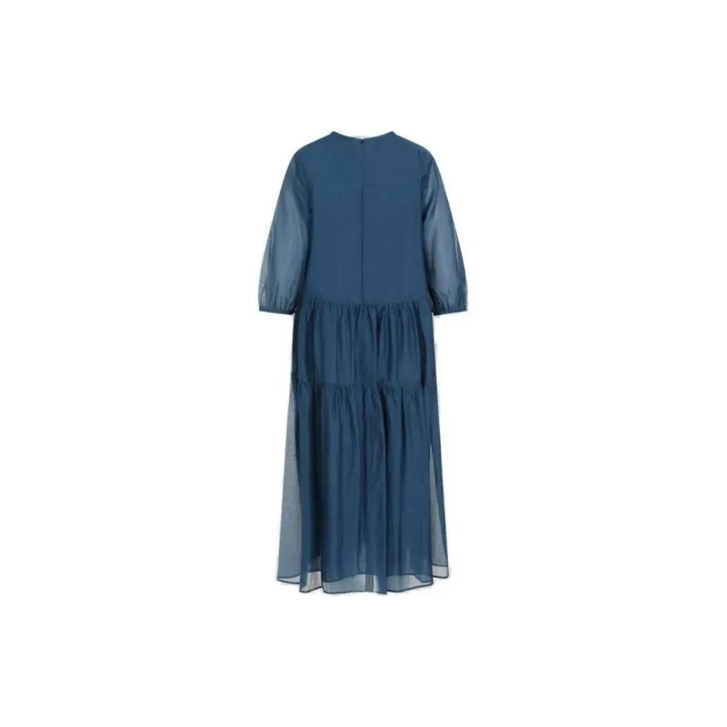 'S MAX MARA Short Sleeved Dresses Women's Blue-1