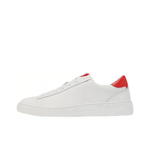 MSGM Skateboard Shoes Men Low-Top White/Red