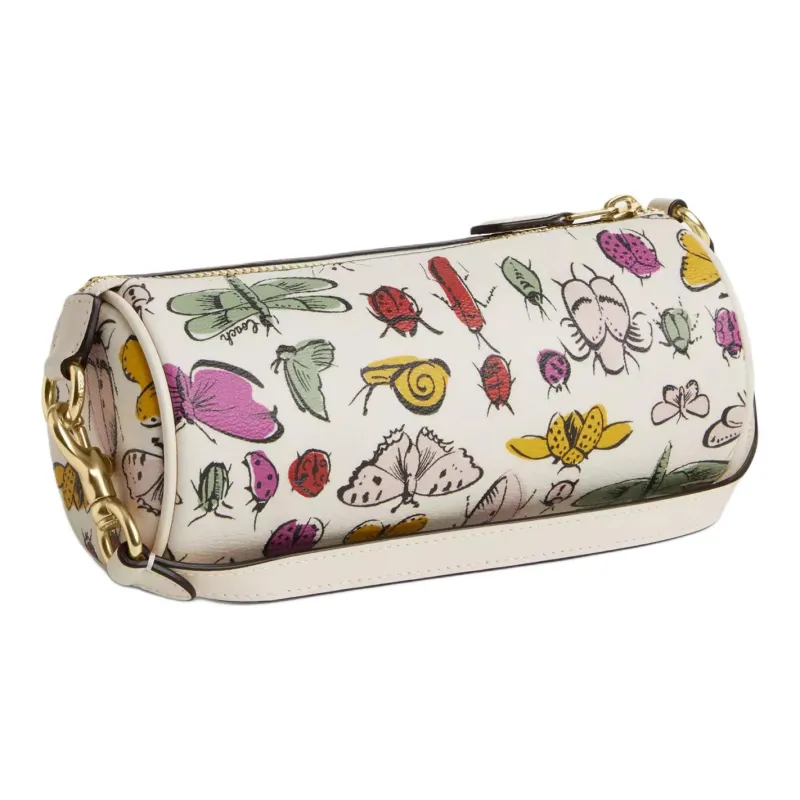 COACH Nolita Coated Canvas Handbag Small Size Women's Gold & Chalk Multicolor-1