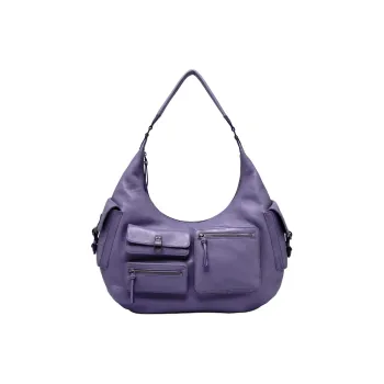 Blumarine Buffalo Leather Handbag Shoulder Bag Women's Purple