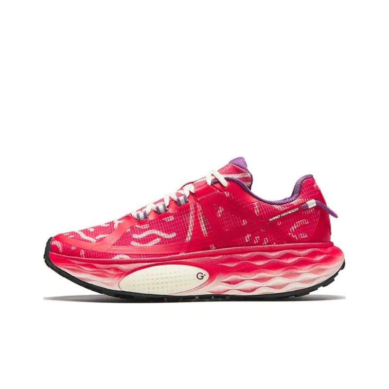 Anta ChengFeng Cushioning Anti-Slip And Wear-Resistant Low-Top Running Shoes Men's Red White-0