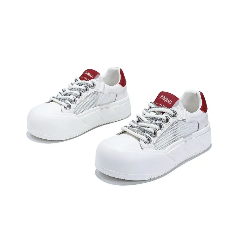 Junjali Wear-Resistant Breathable Lightweight Height Increasing Low-Top Casual Shoes Women's-2