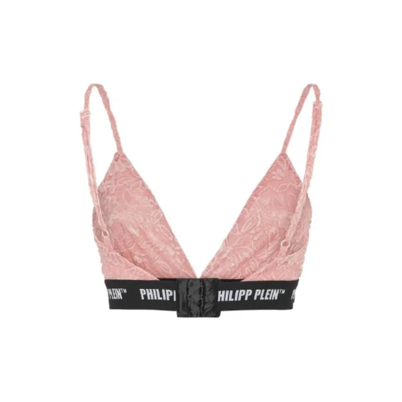 PHILIPP PLEIN Logo band Lace Triangle Bra-1