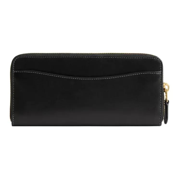 COACH Calfskin Wallet Small Size Women's Brass & Black-1