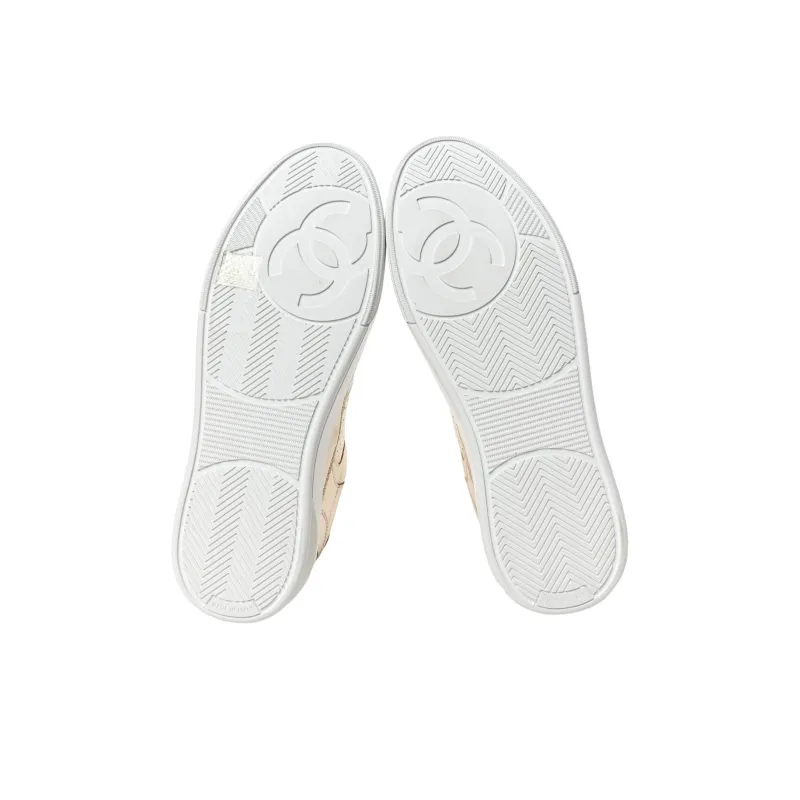 CHANEL Low Top Skateboard Shoes Women's Gold-4