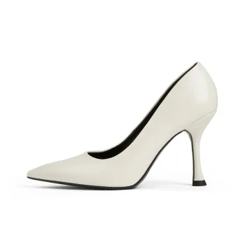 CHARLES&KEITH Small Ck Women's Casual Shoes 9.3cm Women's Cream Milk White/Silver