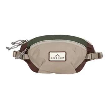 Doughnut Nylon Fabric One Shoulder Crossbody Fanny Pack Women's Beige Yellow