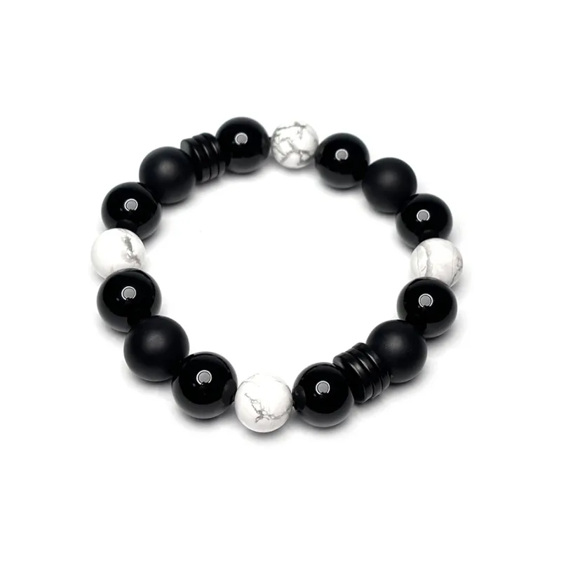 MOUNTAINS AND MANS Agate Auspicious Fortune Beaded Bracelet Unisex-4