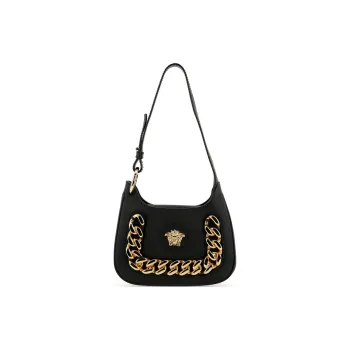 FANSIZHE Cow Leather Shoulder Bag Women's Black