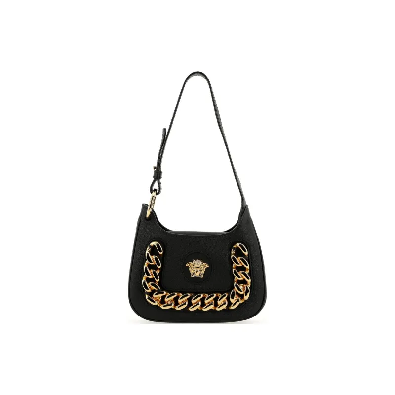FANSIZHE Cow Leather Shoulder Bag Women's Black-0