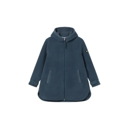 AIGLE Velvet Jackets Women's Light Navy Blue