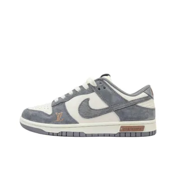 Nike Dunk SB Cushioning Wear Resistant Low Top Skateboard Shoes Unisex White Gray