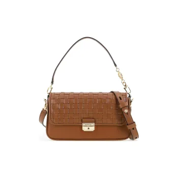 MICHAEL KORS Bradshaw Cow Leather Focaccia Shoulder Bag Crossbody Bag Small Size Women's Brown