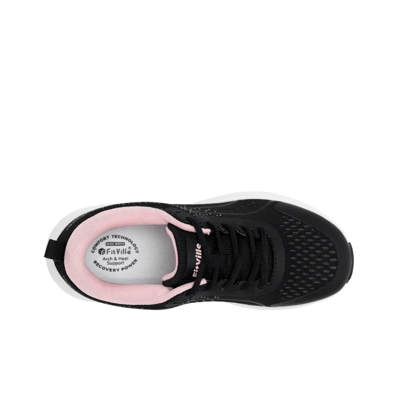 Fitville Running Shoes Women's Low-Top Black-2