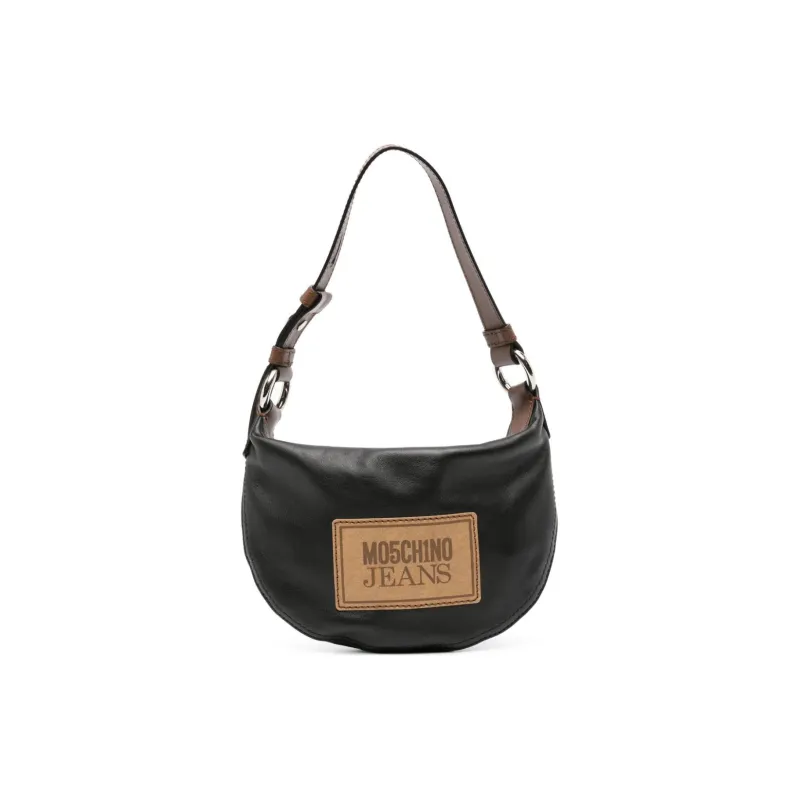 MOSCHINO Logo-patch Leather Shoulder Bag-0