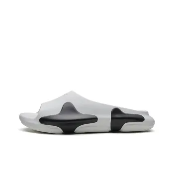 EQLZ EQUALIZER Oasis Quiet Abrasion Resistant Slide Slippers Unisex White Black