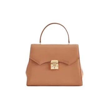 MARK CROSS Calfskin Shoulder Bag Crossbody Bag Handbag Women's Light Brown