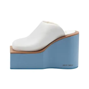 YUME YUME Abrasion-Resistant Wrap-toe Slippers Women's White Blue