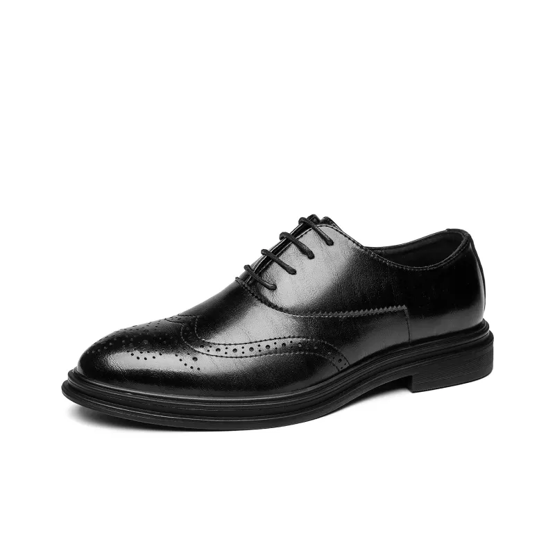 CHINT Dress Shoes Men Low Top Black-0
