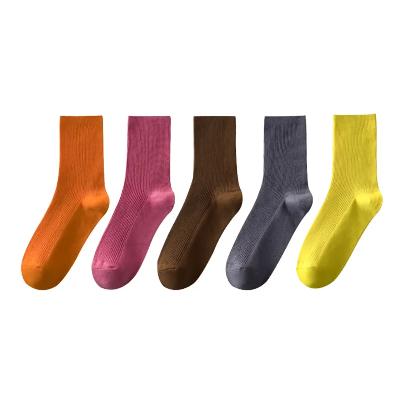 XXLLG Mid Calf Socks Women's 5 Pack-9